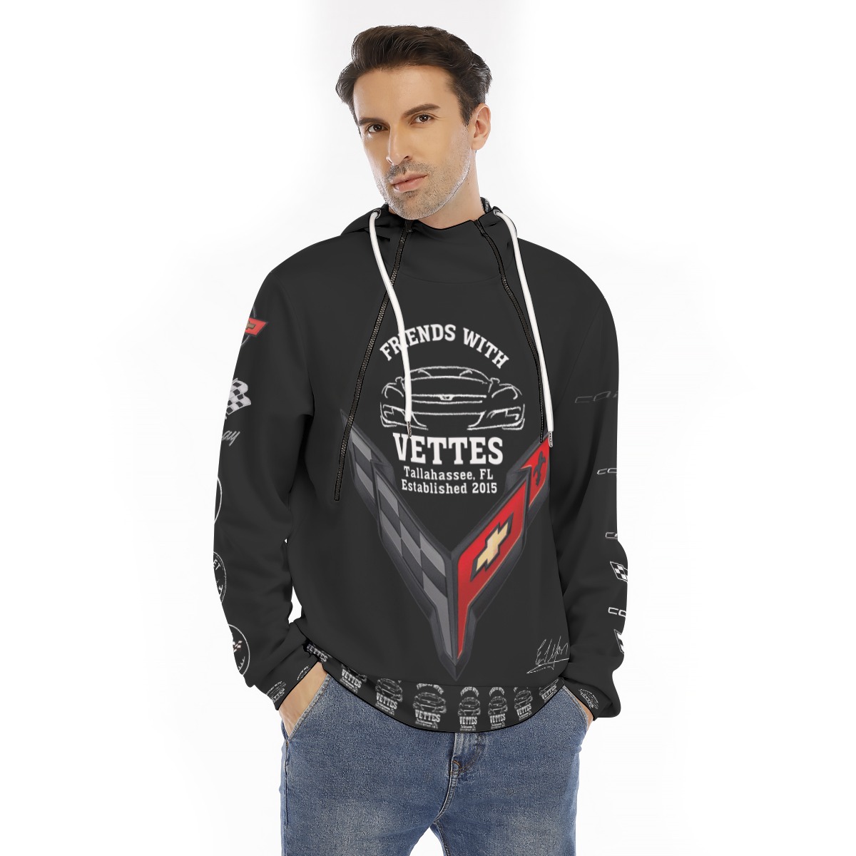Friends With Vettes - DZip - Black