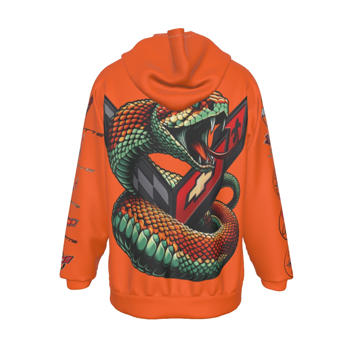 Friends with Vettes - Hoodie - Orange - Image 2