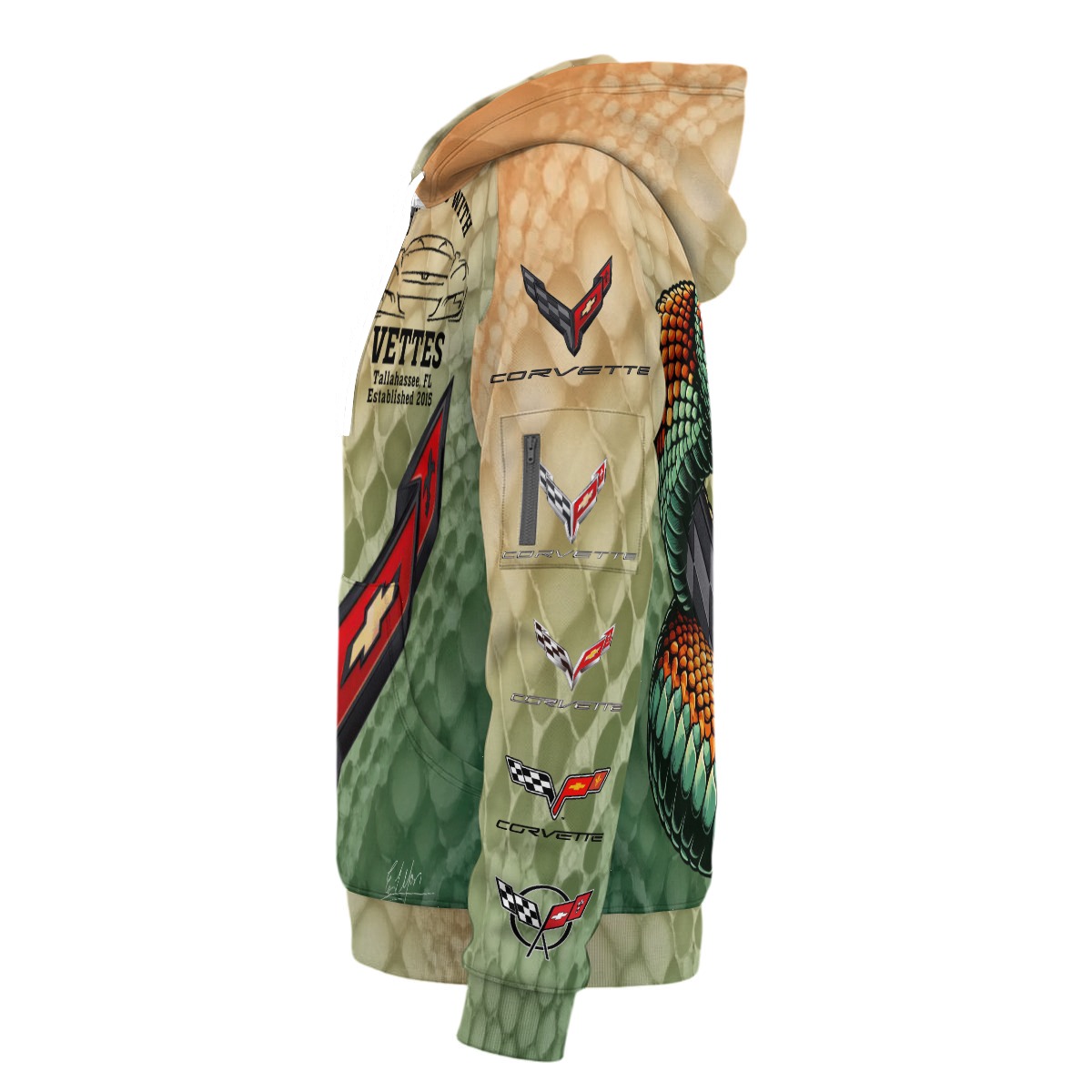 Friends with Vettes - HZip wPockets - Rattler - Image 4
