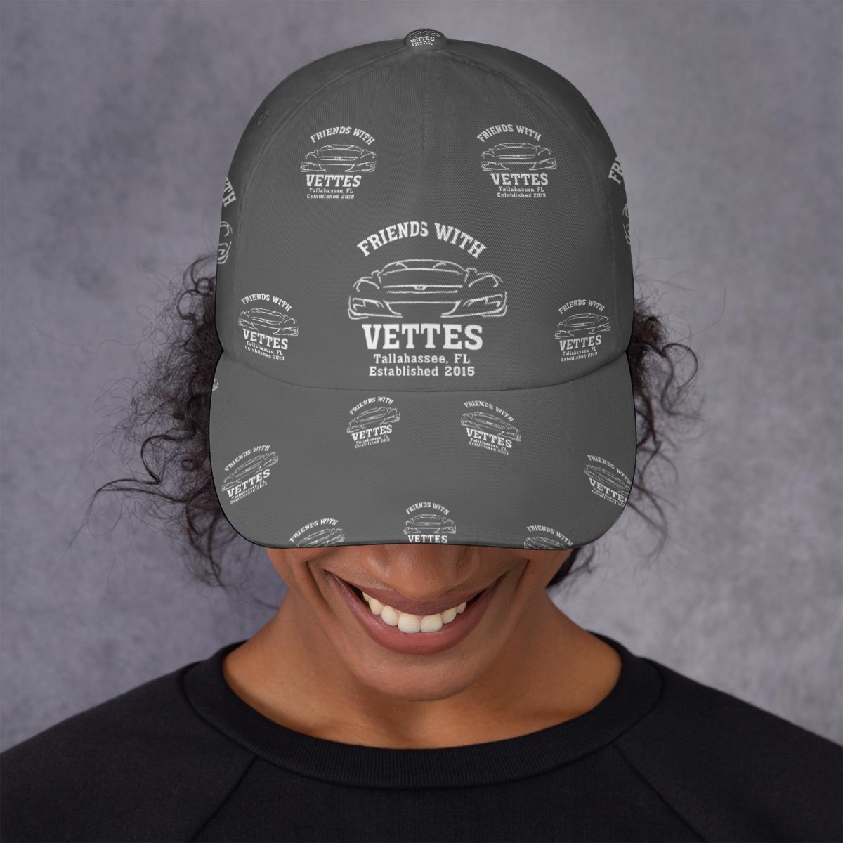 Friends With Vettes - Peaked Cap - Gray - Image 3
