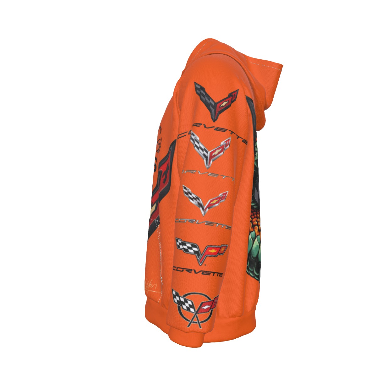 Friends with Vettes - Hoodie - Orange - Image 5
