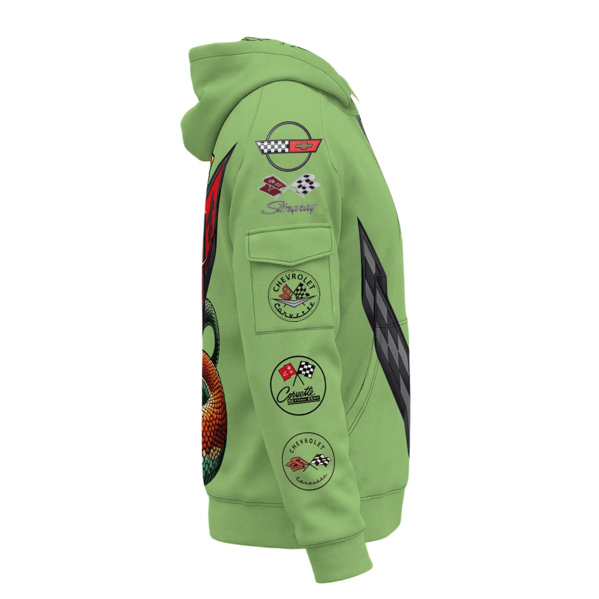 Friends with Vettes - HZip wPockets - Cacti - Image 3