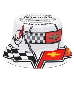 Alternative view of Friends with Vettes - Bucket Hat - White