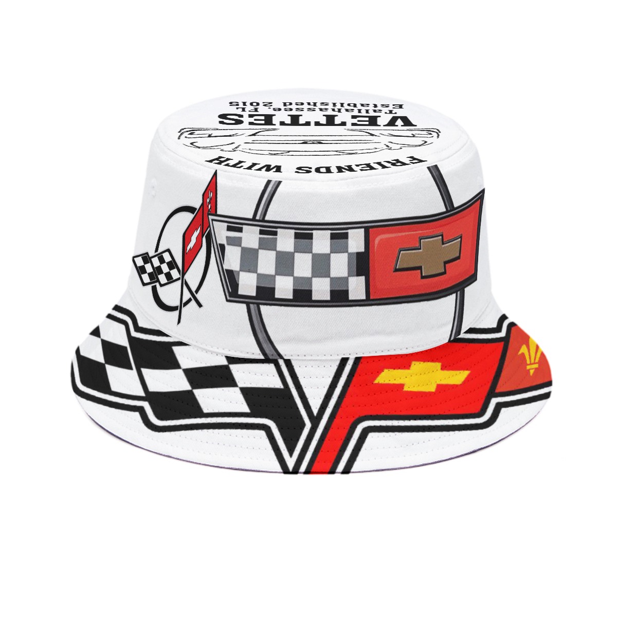 Friends with Vettes - Bucket Hat - White - Image 2