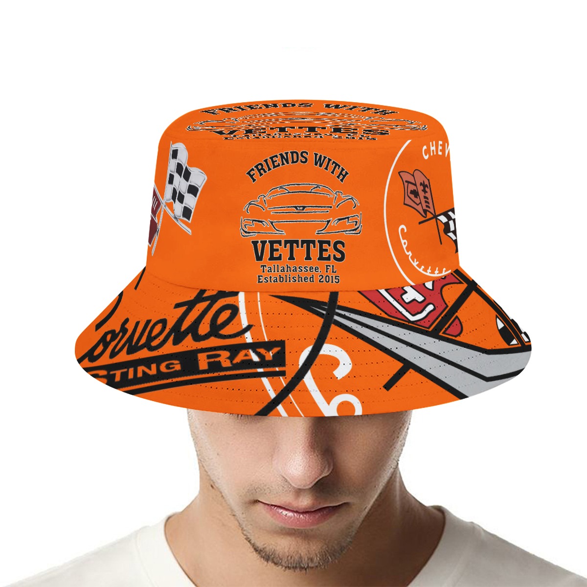 Friends with Vettes – Bucket Hat – Orange